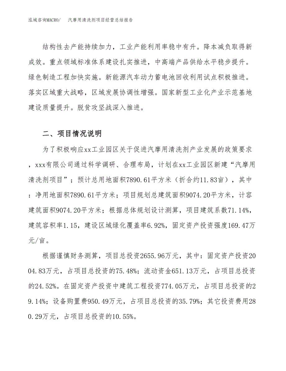 汽摩用清洗剂项目经营总结报告范文模板.docx_第3页