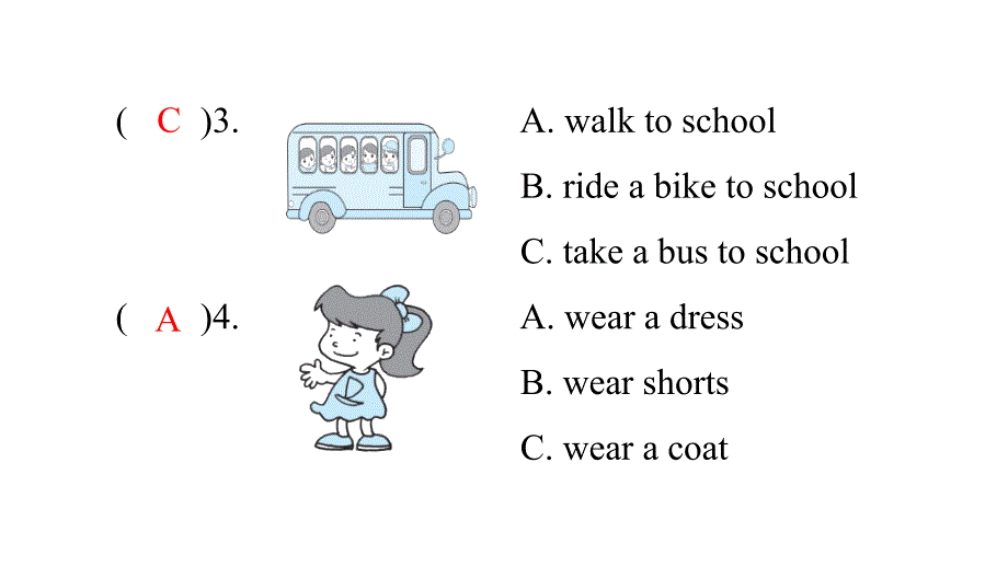 六年级上册英语习题课件-unit 2 lesson 11 always do your homework 冀教版_第4页