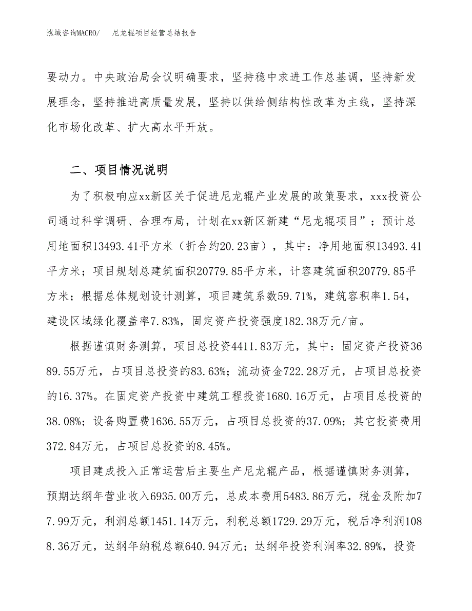 尼龙辊项目经营总结报告范文模板.docx_第3页