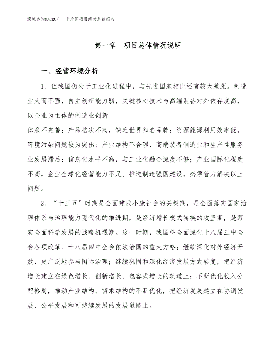 千斤顶项目经营总结报告范文模板.docx_第2页