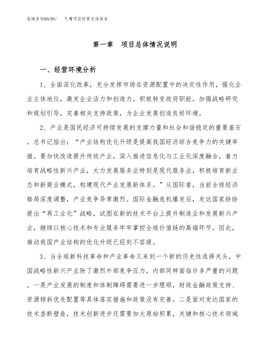 气嘴项目经营总结报告范文模板.docx_第2页