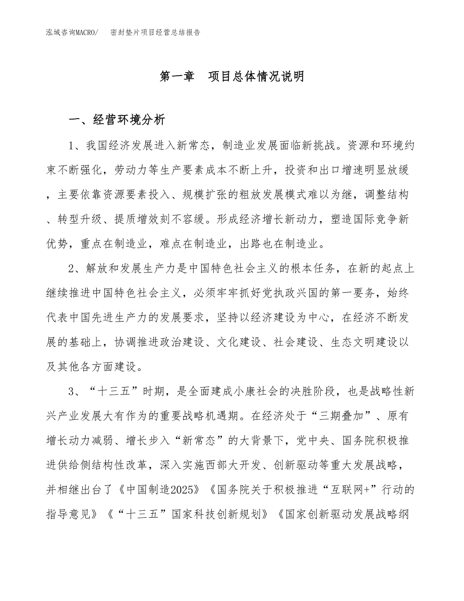 密封垫片项目经营总结报告范文模板.docx_第2页