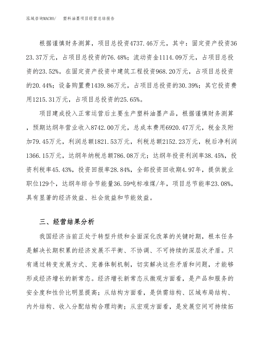 塑料油墨项目经营总结报告范文模板.docx_第4页