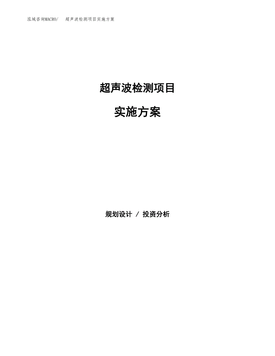 超声波检测项目实施方案(参考模板).docx_第1页