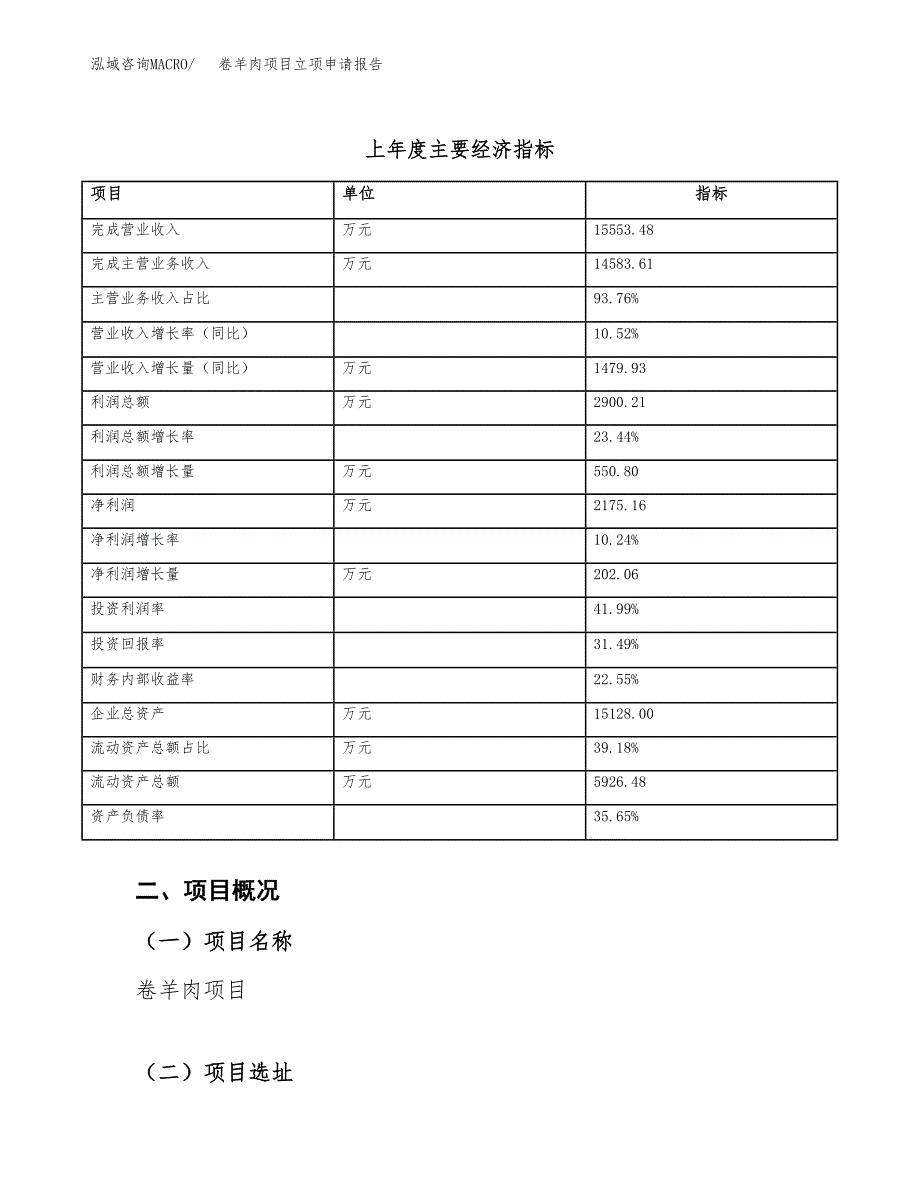 卷羊肉项目立项申请报告模板（总投资9000万元）_第4页