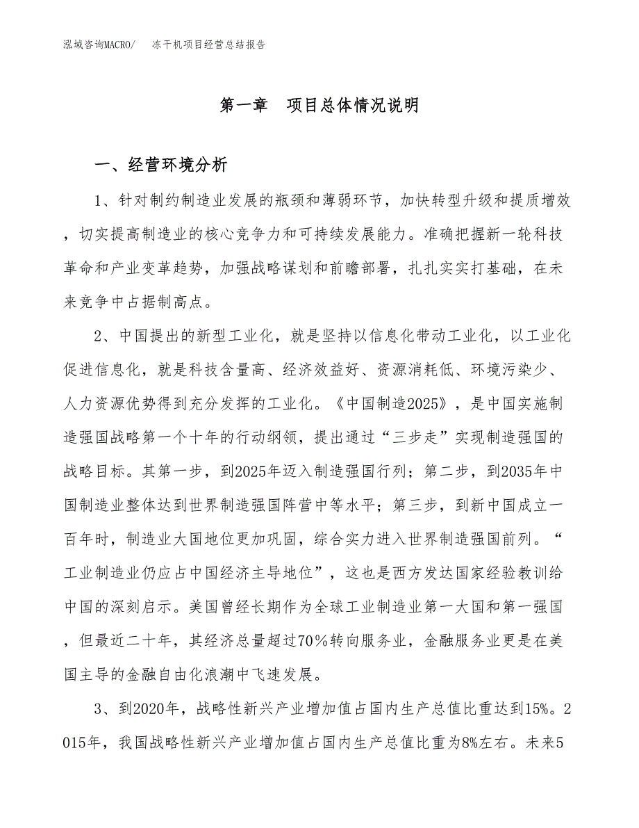 冻干机项目经营总结报告范文模板.docx_第2页