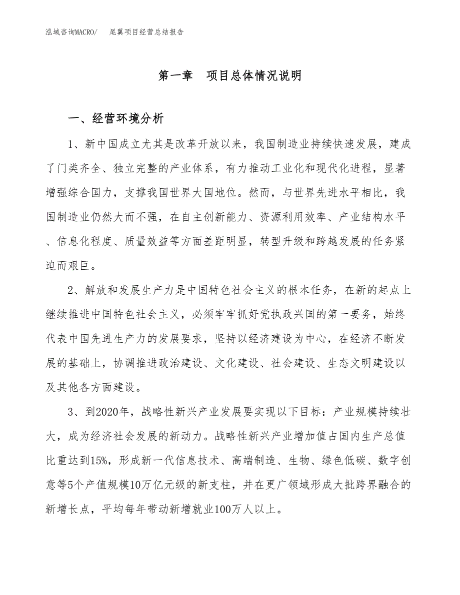 尾翼项目经营总结报告范文模板.docx_第2页