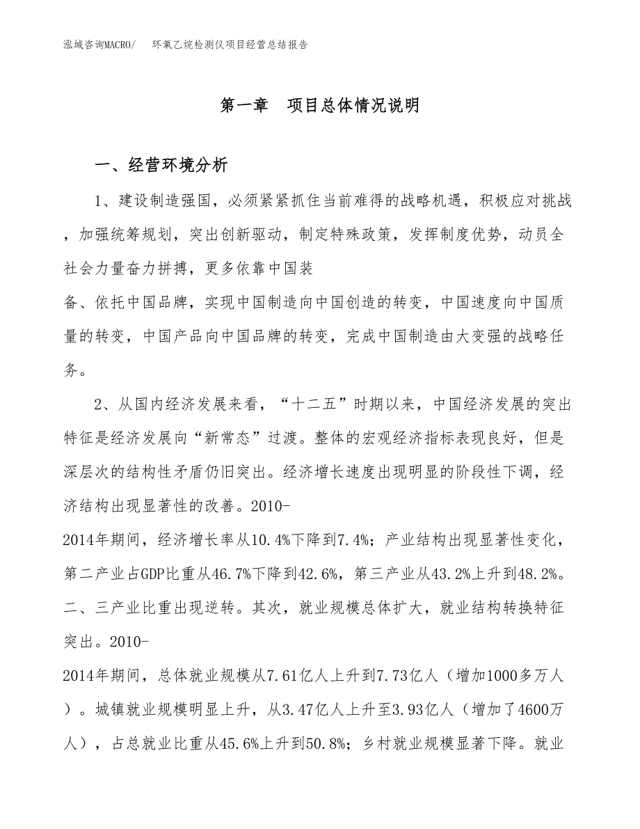 环氧乙烷检测仪项目经营总结报告范文模板.docx_第2页