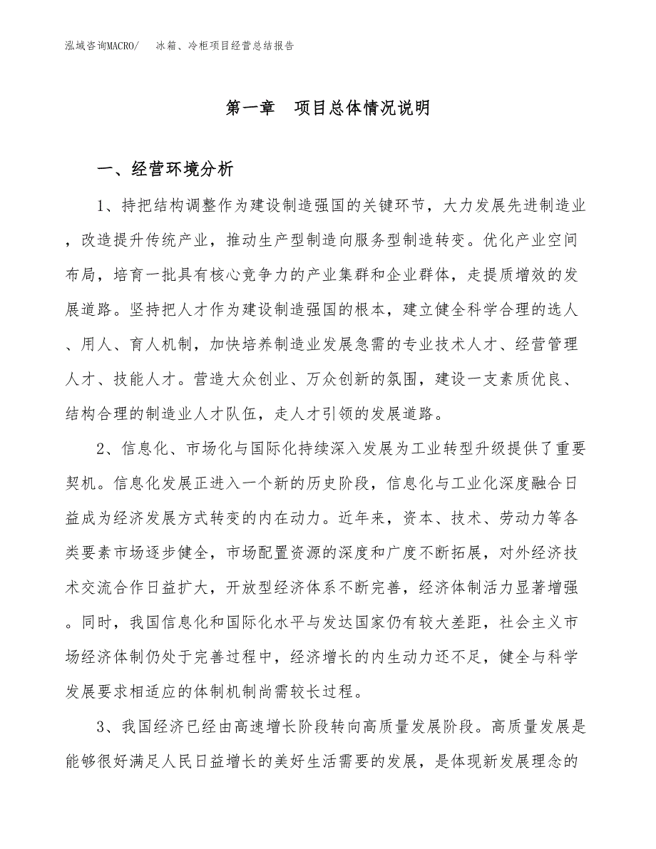 冰箱、冷柜项目经营总结报告范文模板.docx_第2页