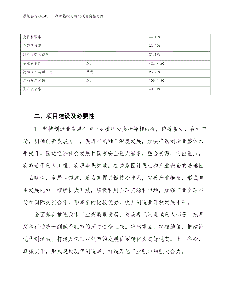 海绵垫投资建设项目实施方案模板.docx_第3页