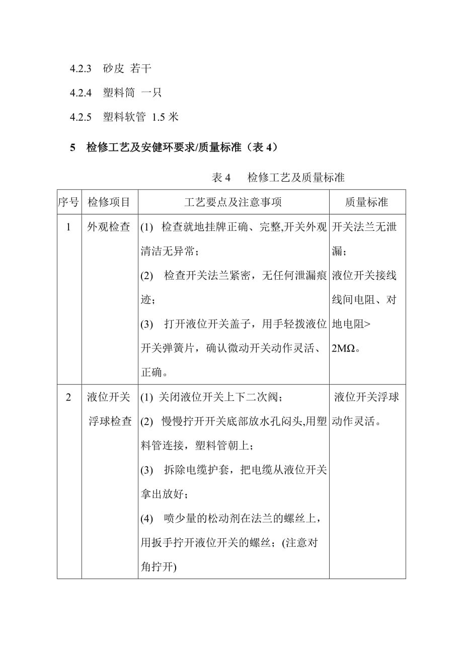 液位开关检修规程1_第4页