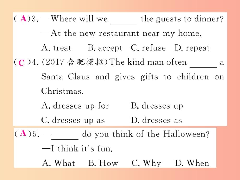 九年级英语全册 unit 2 i think that mooncakes are delicious section b（1a-1d）课时检测课件 新人教版_第3页