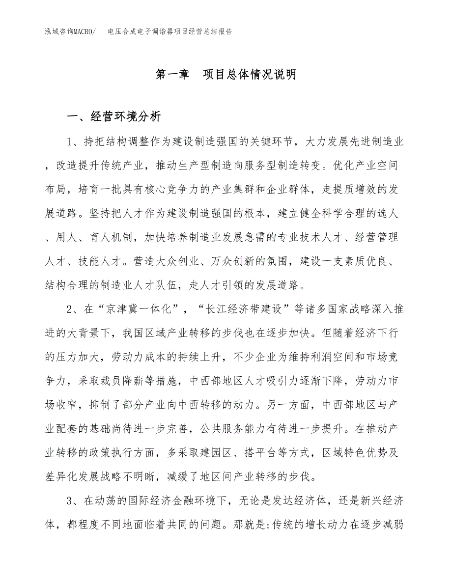 电压合成电子调谐器项目经营总结报告范文模板.docx_第2页