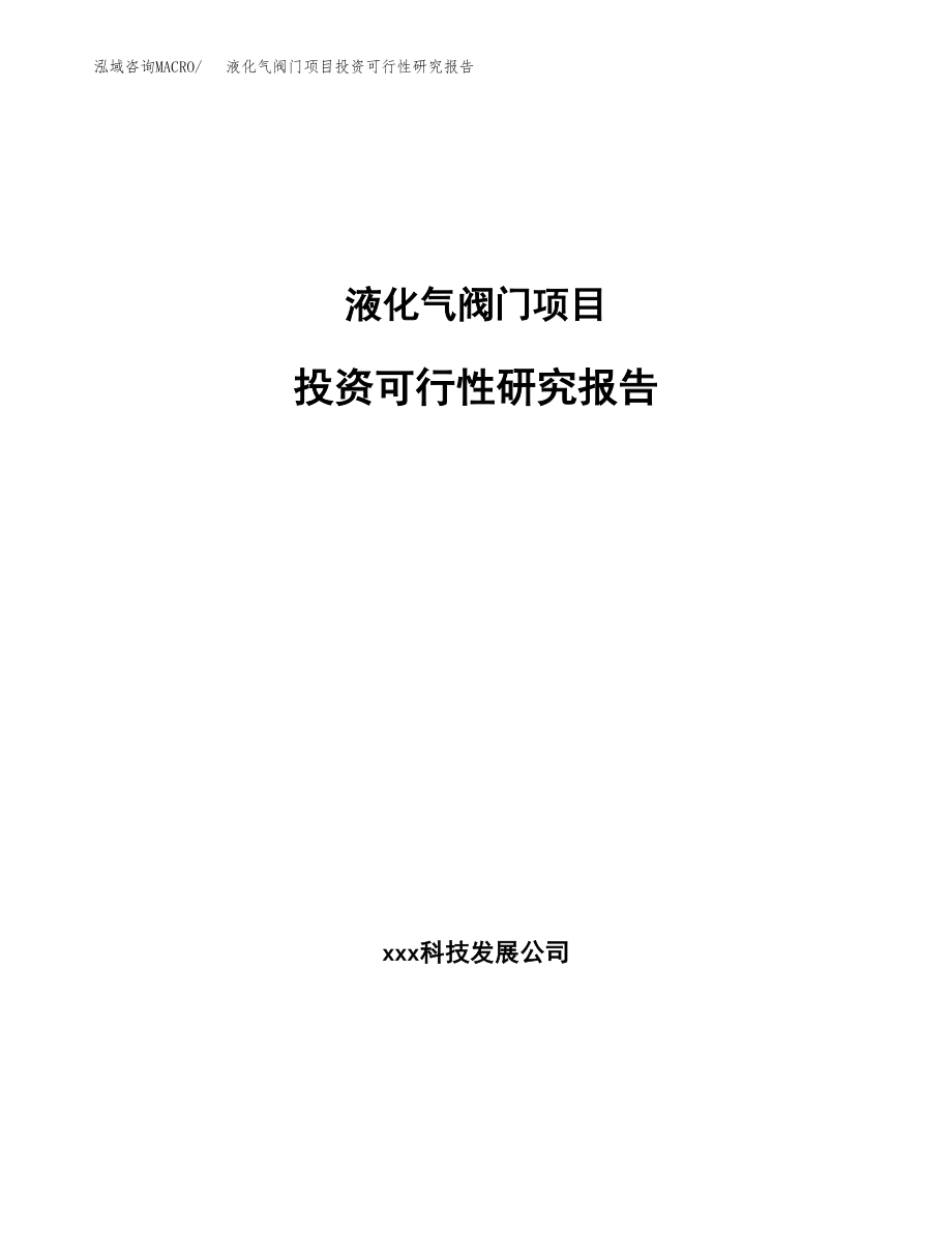 液化气阀门项目投资可行性研究报告(立项备案模板).docx_第1页