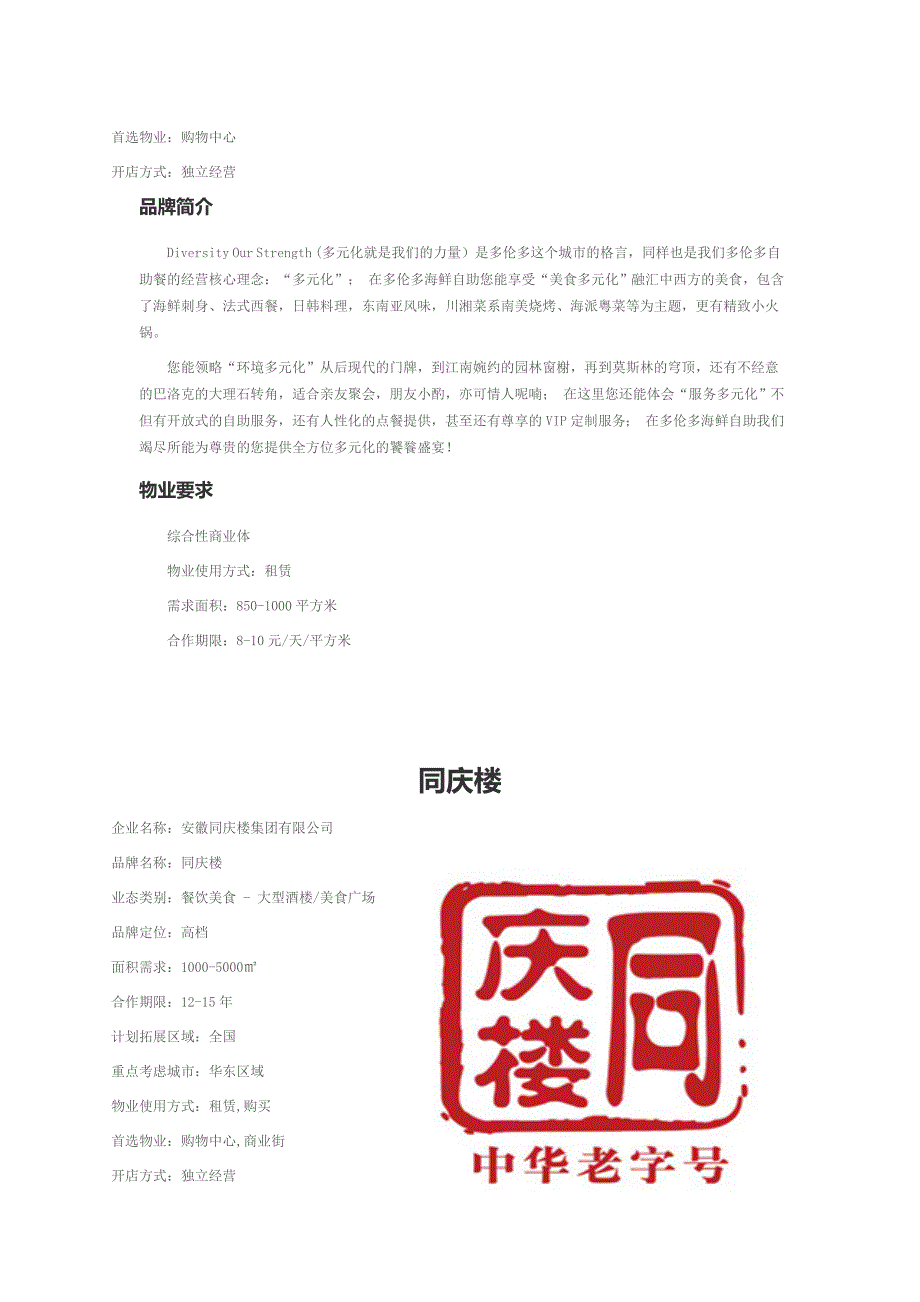 近百家知名餐饮企业品牌介绍_logo与物业选址要求_第4页