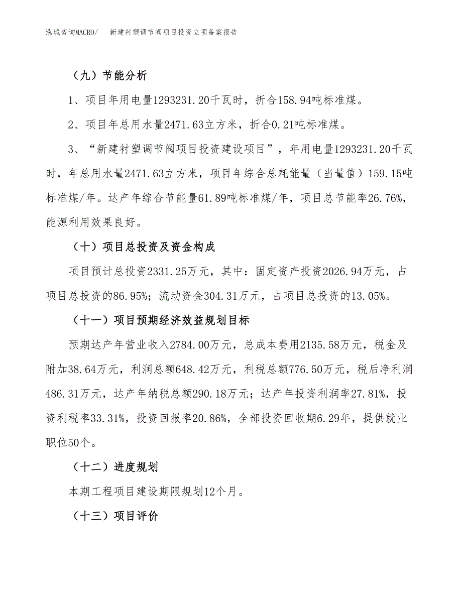 新建衬塑调节阀项目投资立项备案报告(项目立项).docx_第3页