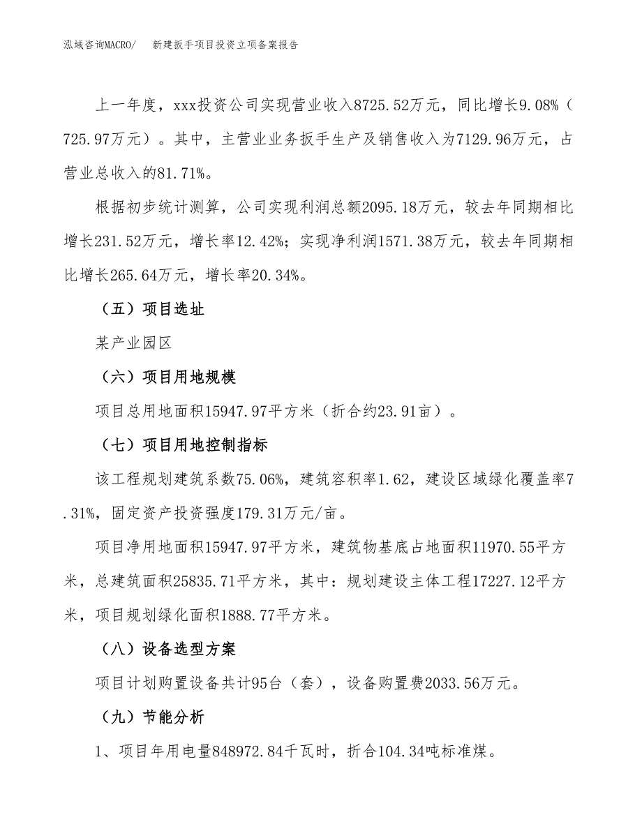 新建扳手项目投资立项备案报告(项目立项).docx_第2页