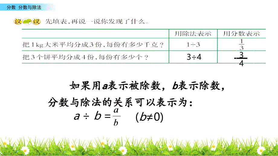 五年级下册数学课件－2.2 分数与除法-西师大版_第4页