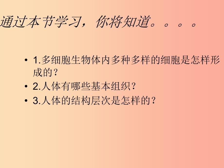 吉林省七年级生物上册 2.2.2 动物体的结构层次课件新人教版_第2页