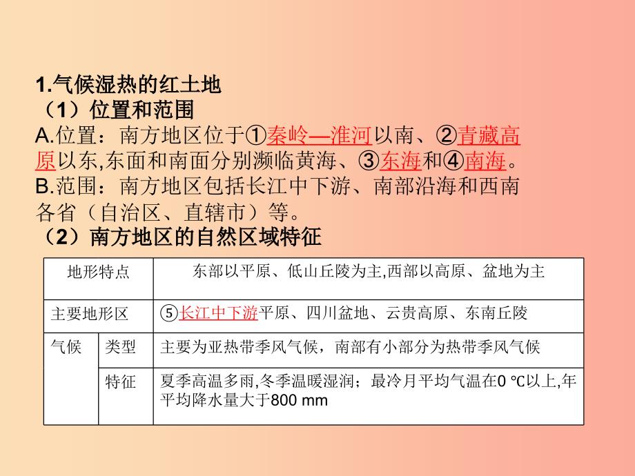 （陕西专版）2019年中考地理总复习 第一部分 教材知识冲关 八下 第7章 南方地区（课时一）课件_第3页