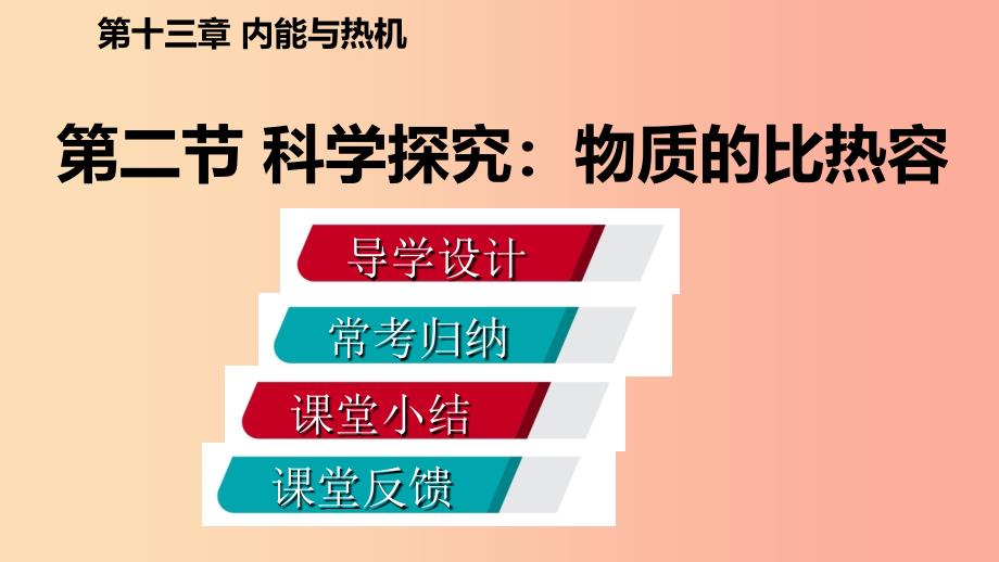 2019年九年级物理全册第十三章第二节科学探究：物质的比热容课件新版沪科版_第2页