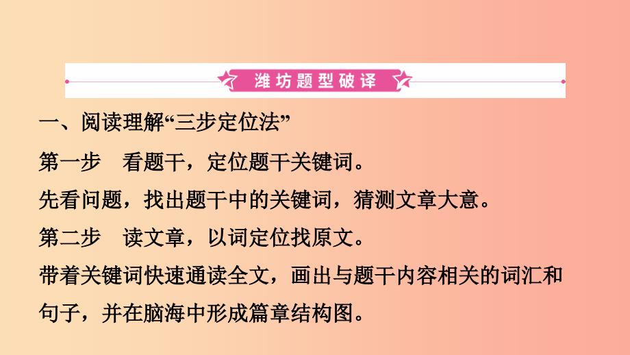 山东省2019年中考英语题型专项复习题型一阅读理解课件_第2页