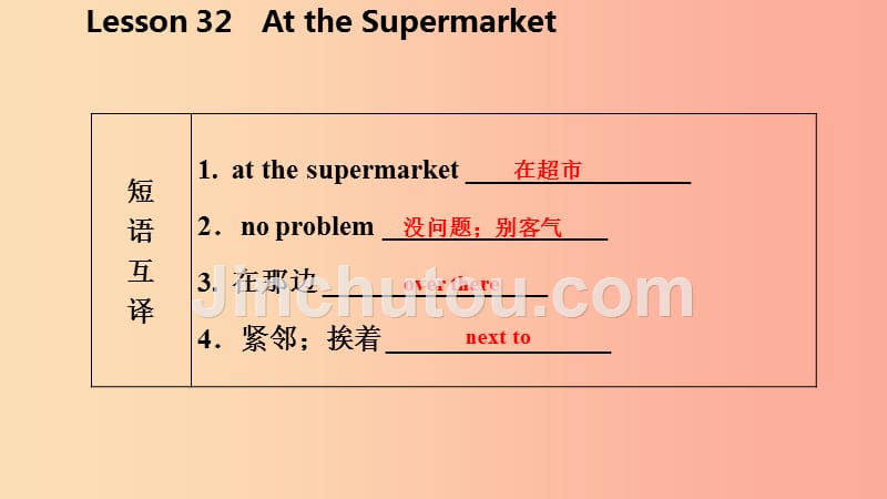 七年级英语上册 unit 6 let’s go lesson 32 at the supermarket导学课件 （新版）冀教版_第5页