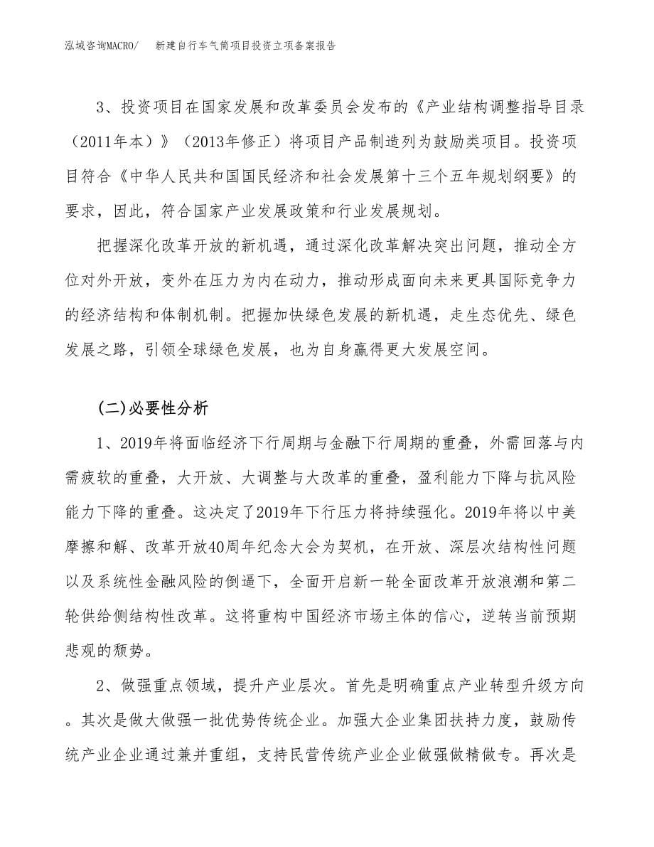 新建自行车气筒项目投资立项备案报告(项目立项).docx_第5页