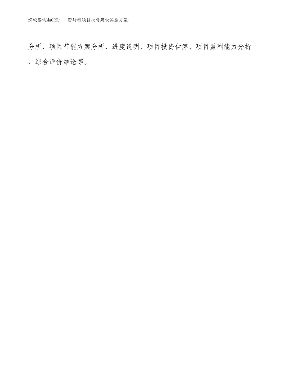 密码锁项目投资建设实施方案.docx_第2页