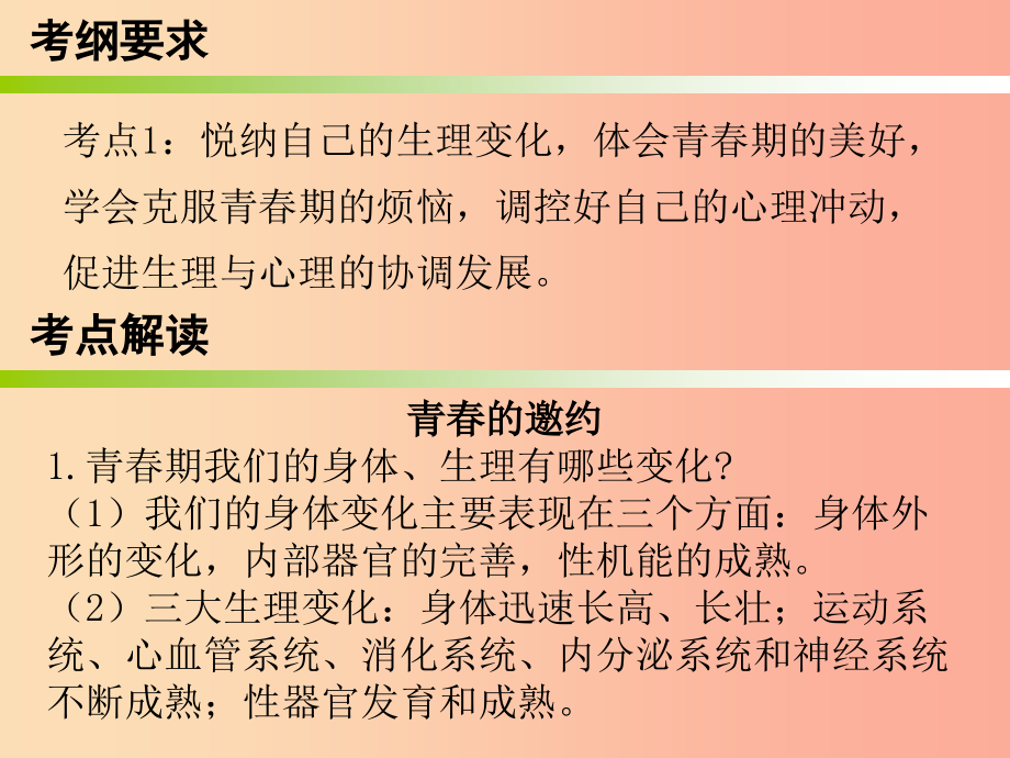 广东省2019年中考道德与法治总复习七下第五章青春时光课件_第3页