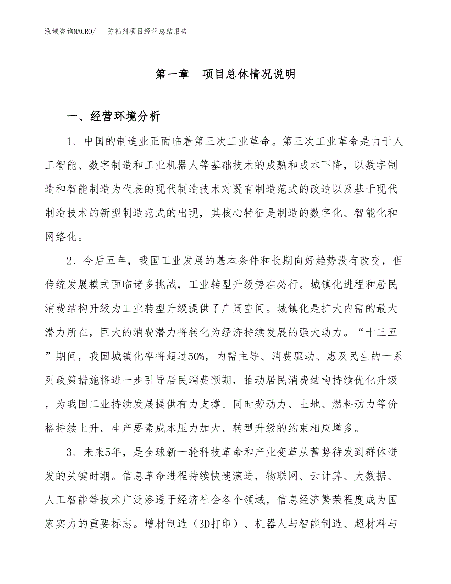 防粘剂项目经营总结报告范文模板.docx_第2页