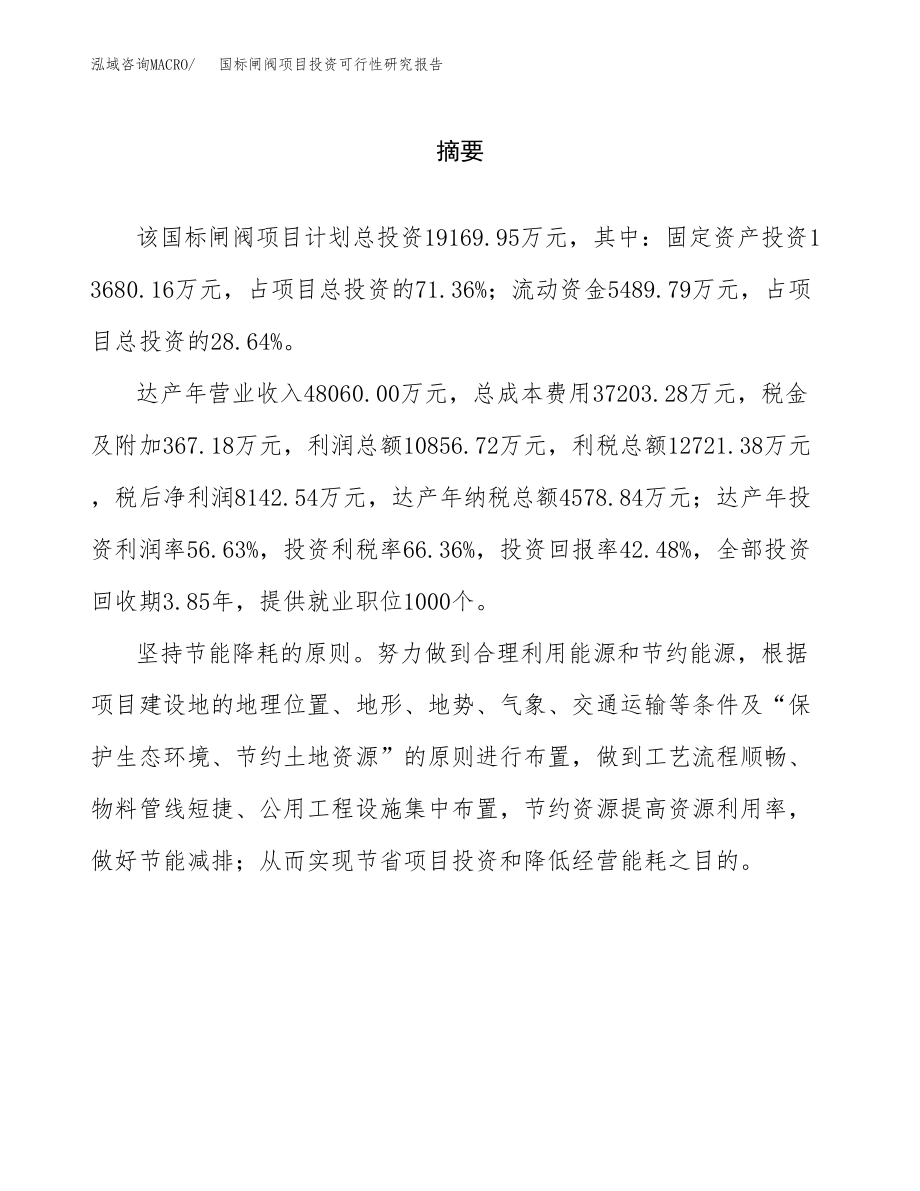 国标闸阀项目投资可行性研究报告(立项备案模板).docx_第2页