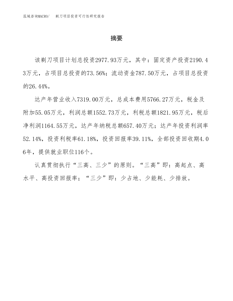 剃刀项目投资可行性研究报告(立项备案模板).docx_第2页