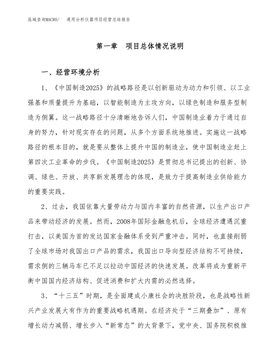 通用分析仪器项目经营总结报告范文模板.docx_第2页