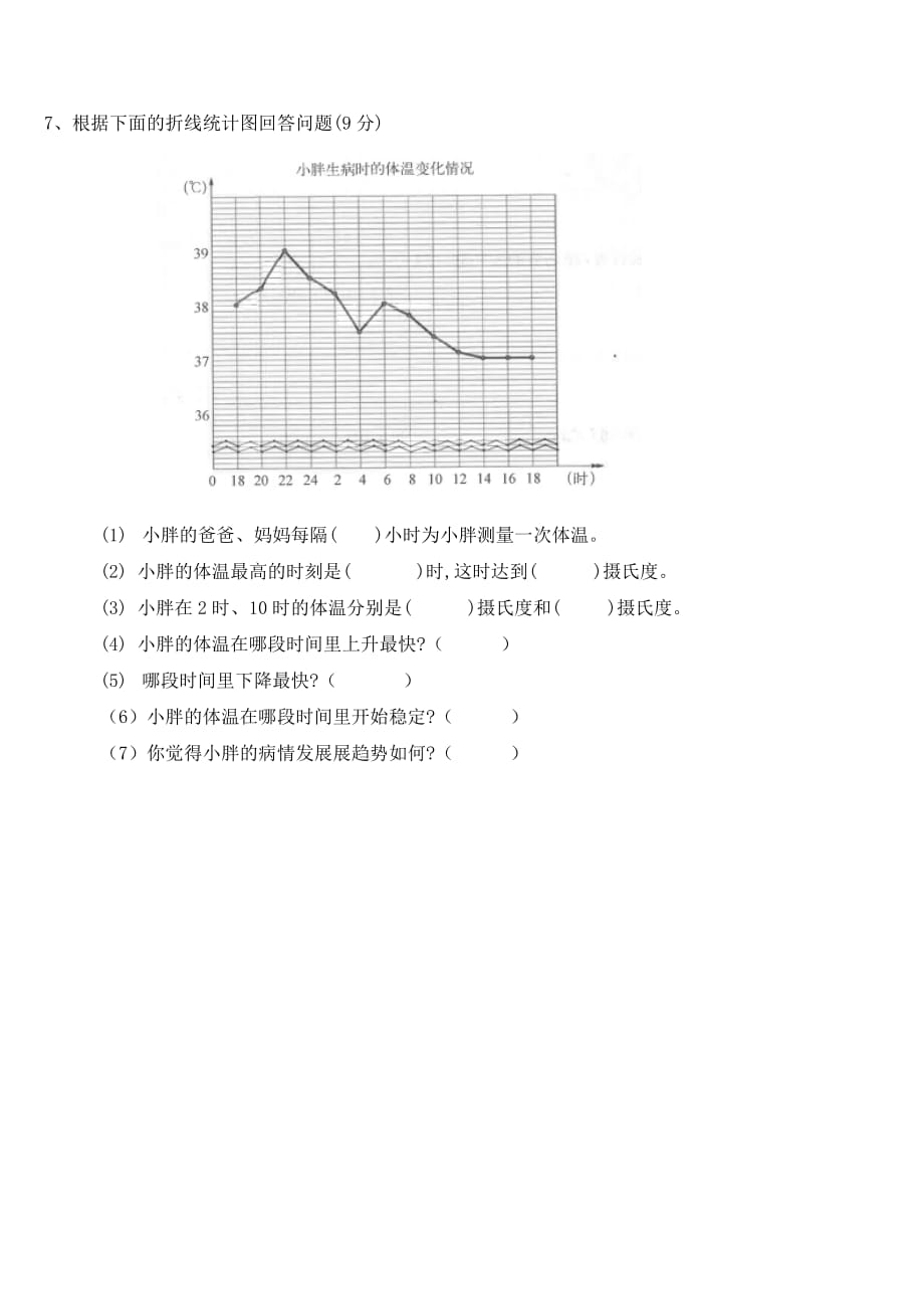 四年级下册数学试题-第三单元测试卷沪教版(无答案)_第4页