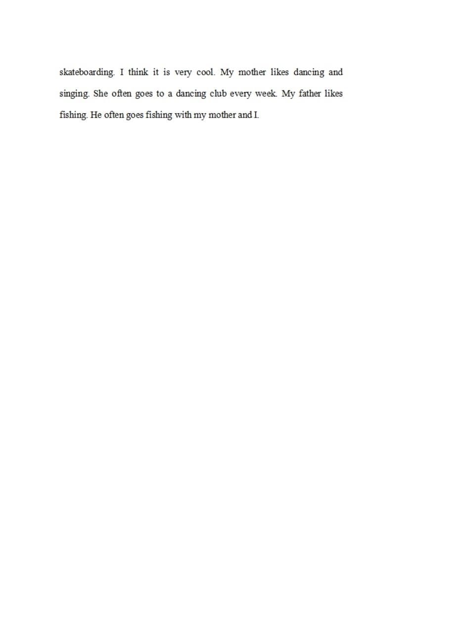 四年级下册英语试题-unit4 hobbies 检测卷 人教(新起点)（图片版含答案）_第5页