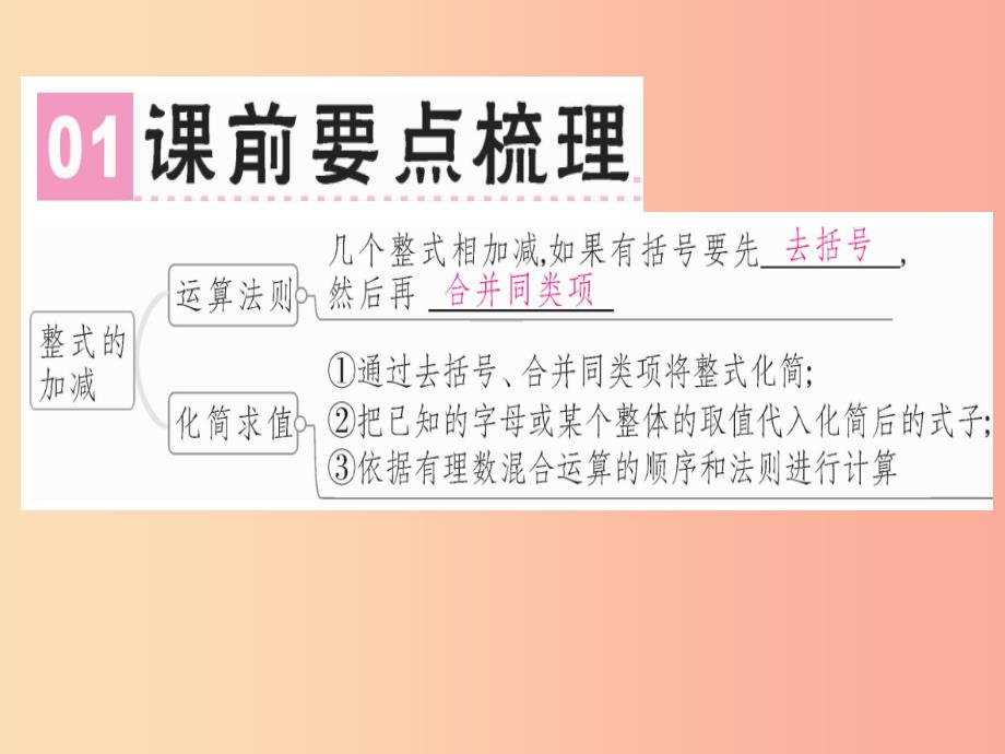 广东省2019年秋七年级数学上册 第三章 整式及其加减 第7课时 整式的加减（3）习题课件北师大版_第2页