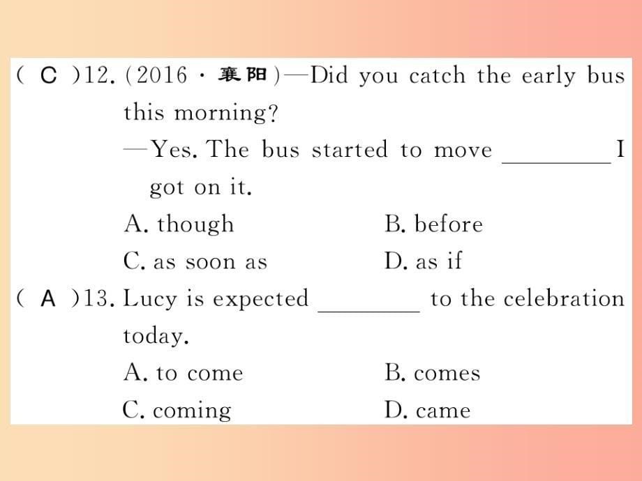 （襄阳专用）2019年秋九年级英语全册 unit 10 you’re supposed to shake hands（第3课时）新人教 新目标版_第5页