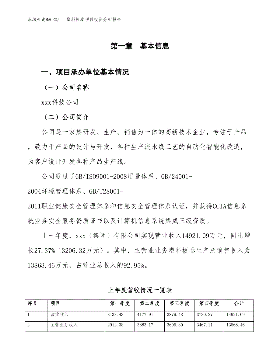 塑料板卷项目投资分析报告（总投资7000万元）（31亩）_第2页