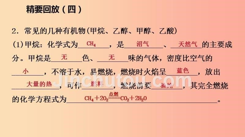 九年级化学下册 第九章 现代生活与化学 精要回放（四）同步练习课件 （新版）粤教版_第5页