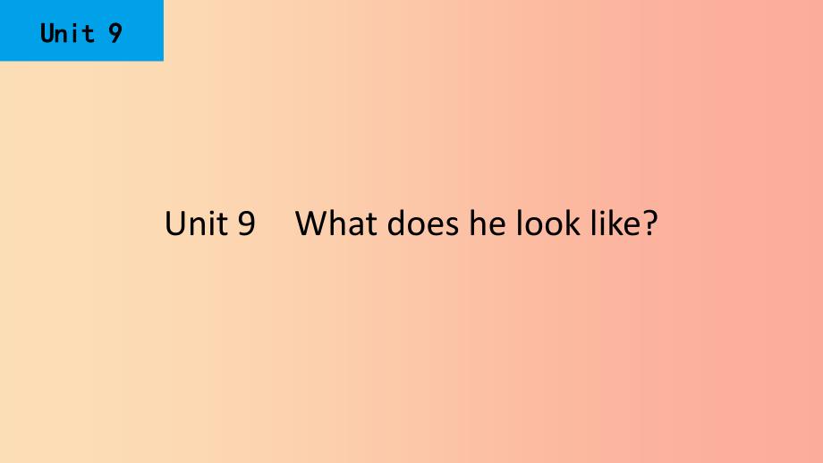 2019春七年级英语下册 unit 9 what does he look like（第1课时）section a（1a-2d）课件 新人教版_第1页