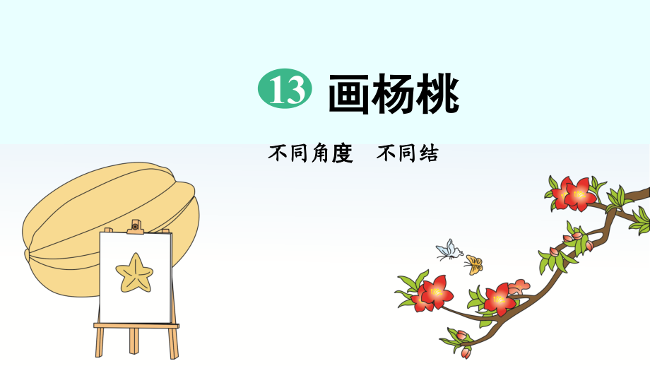 二年级下册语文课件 13 画杨桃（人教部编版）_第3页