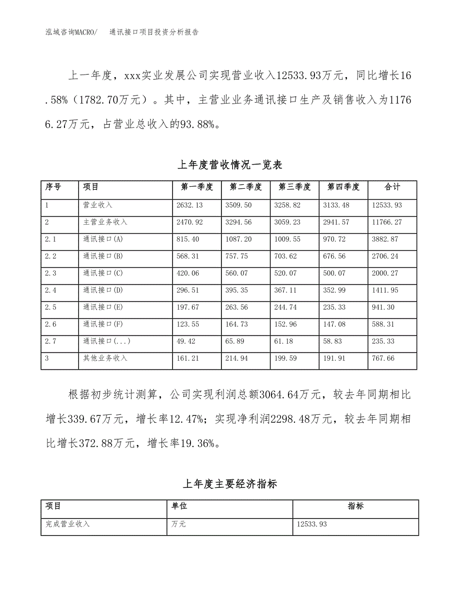 通讯接口项目投资分析报告（总投资10000万元）（41亩）_第3页