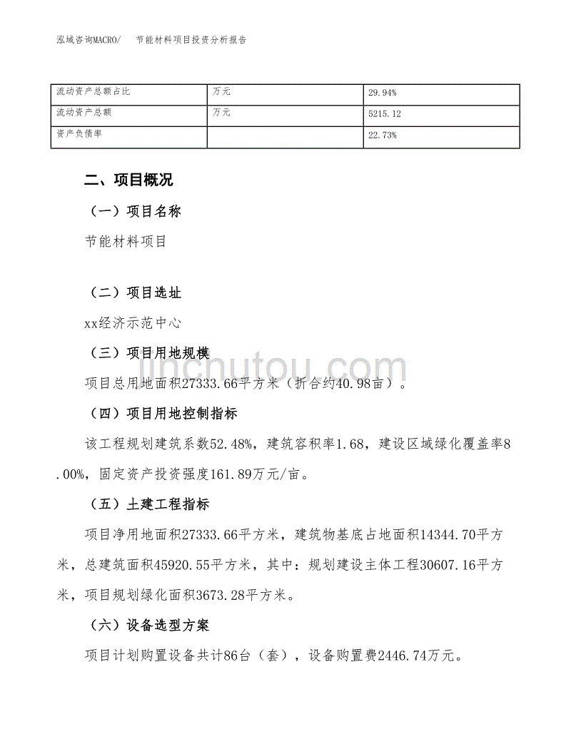 节能材料项目投资分析报告（总投资8000万元）（41亩）_第4页