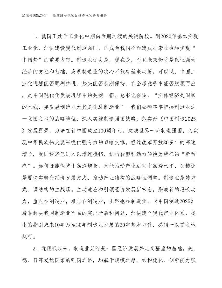 新建斑马纸项目投资立项备案报告(项目立项).docx_第5页