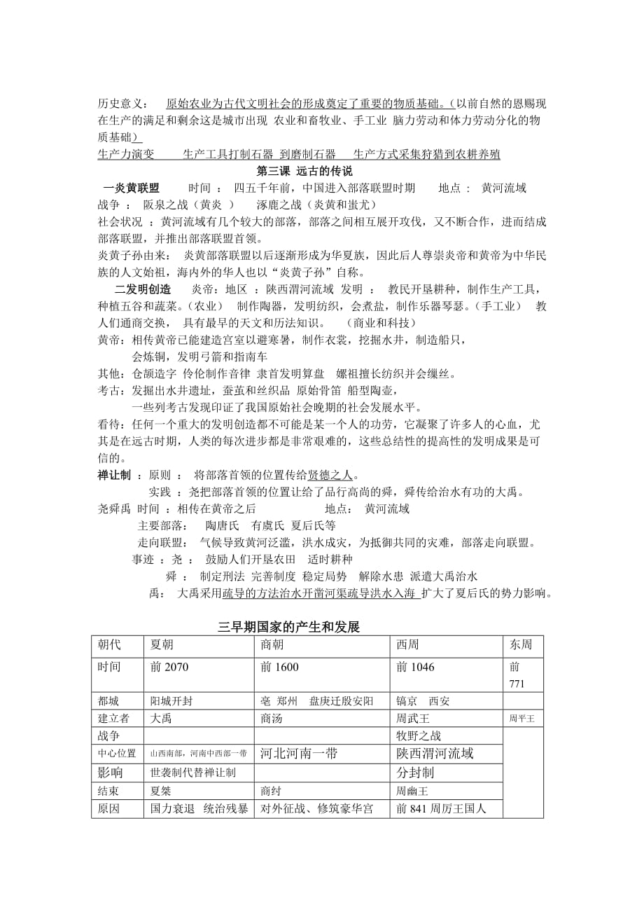 七年级历史1--5课复习资料_第3页