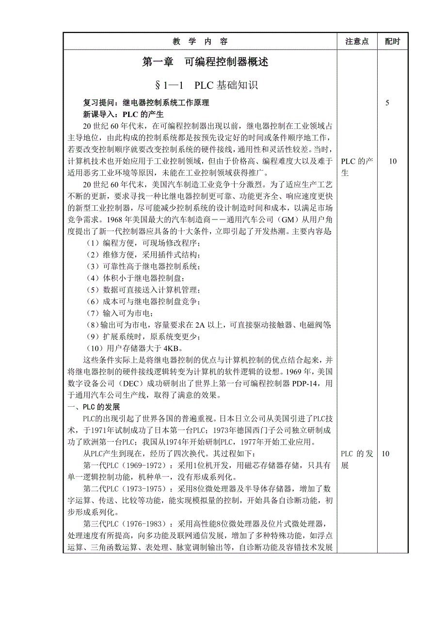 2014-2015下可编程控制器教案_第1页