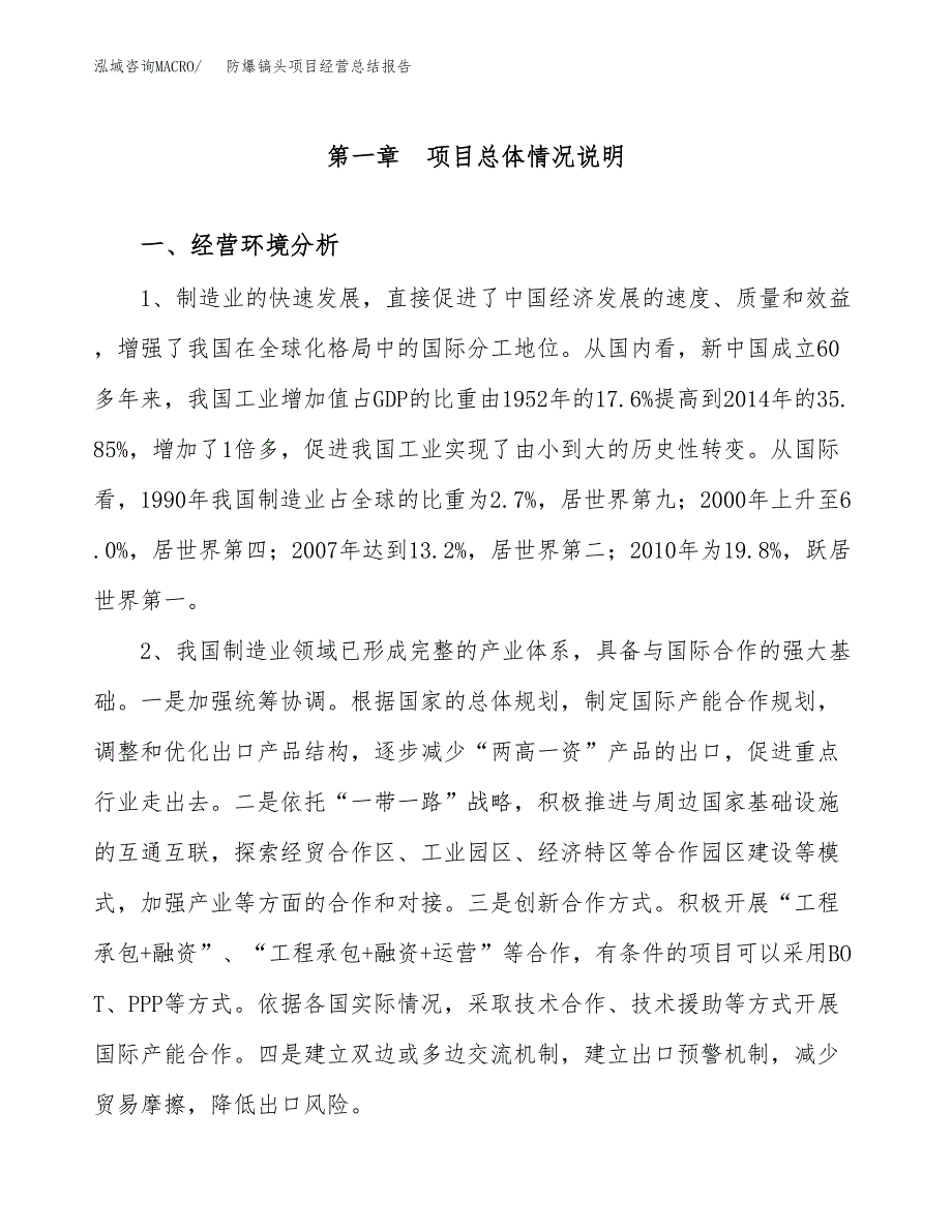 防爆镐头项目经营总结报告范文模板.docx_第2页