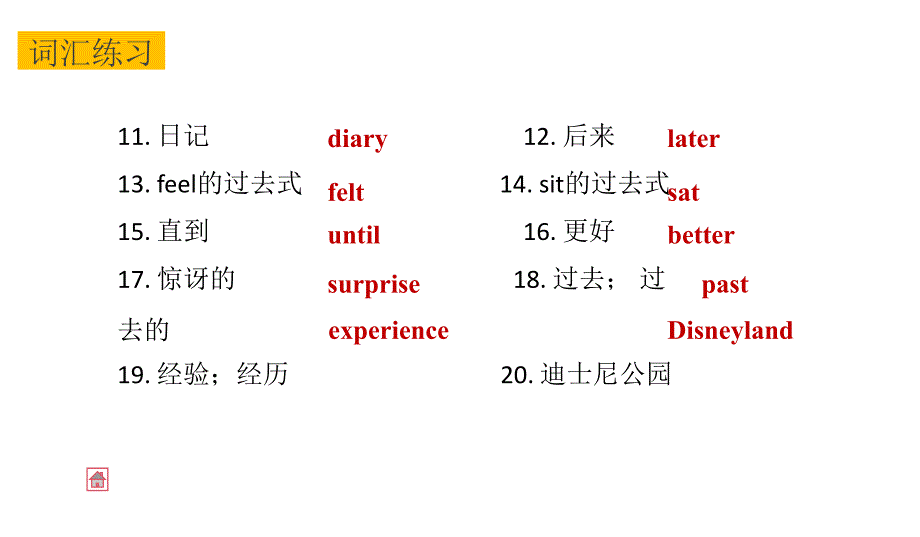 六年级上册英语（习题）课件 module 4 past experiences｜教科版_第3页