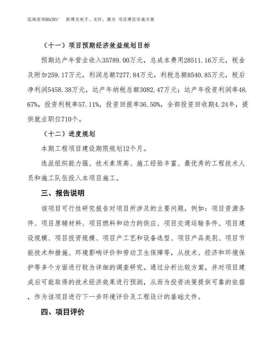 (申报)新建光电子、光纤、激光 项目建设实施方案.docx_第4页